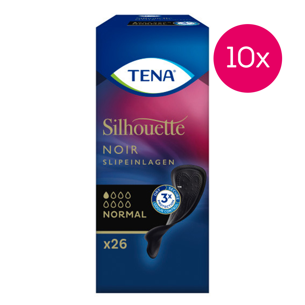TENA SILHOUETTE Slipeinlagen Normal Noir 