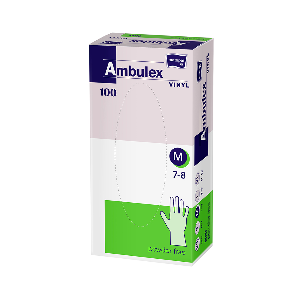 Ambulex Vinyl Handschuhe Größe Medium im Karton