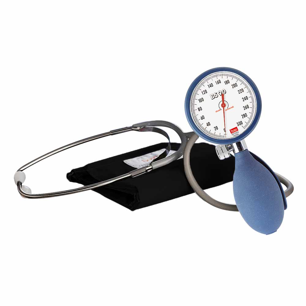 boso BS 90 Blutdruckmessgerät mit Stethoskop und XL-Manschette