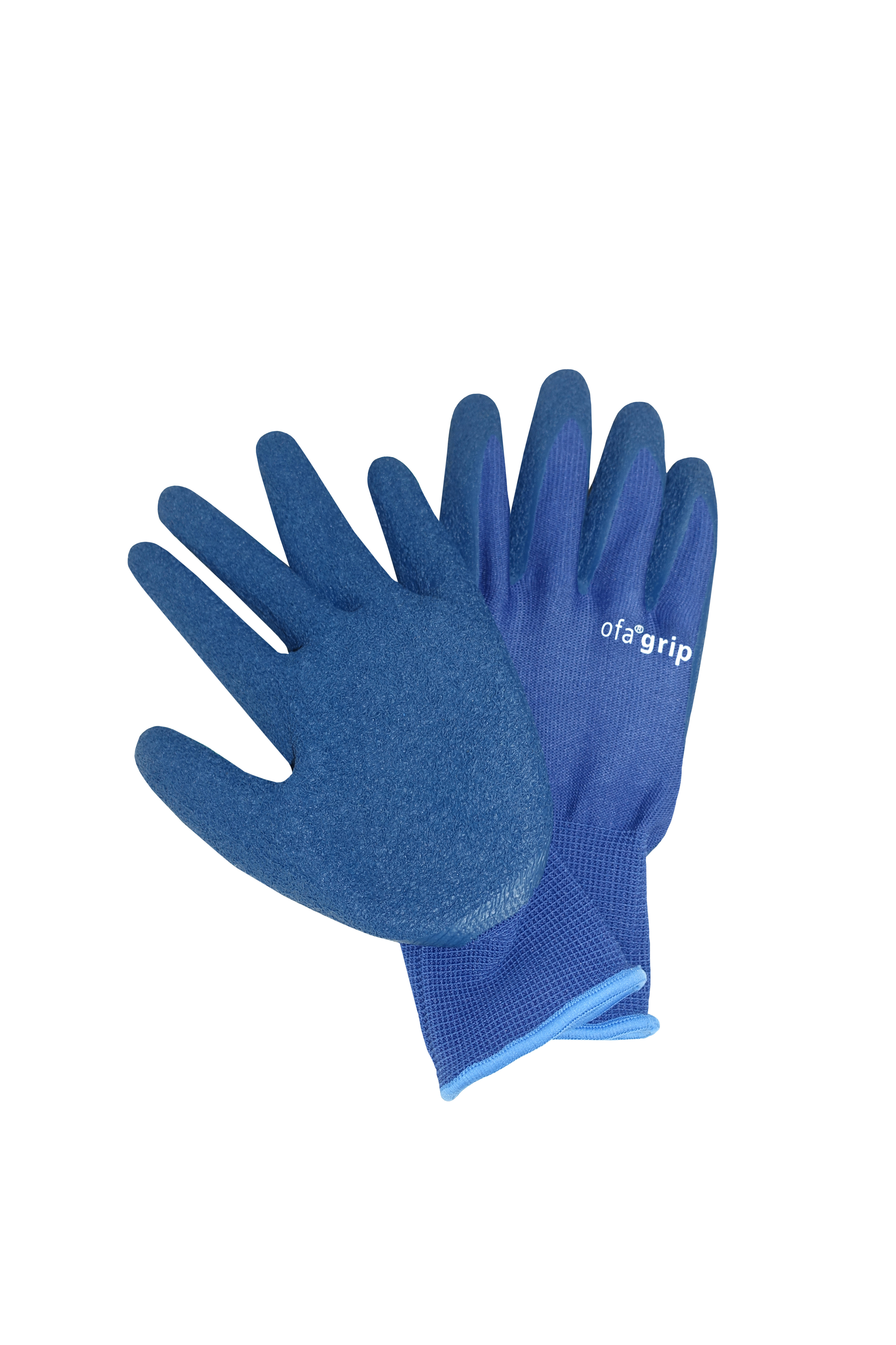 Gartenhandschuh, Gummihandschuh, Rutschfeste Handflächen, Blau, Grip-Handschuh