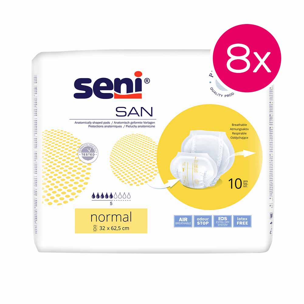 Seni San Normal Karton mit 8 x 10er Packungen