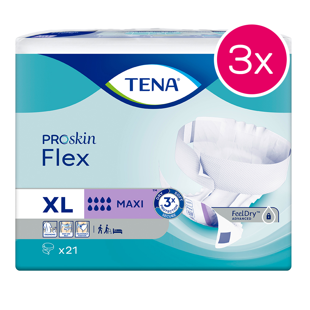 TENA Flex Maxi Extra Large Karton mit 3 x 21er Packungen