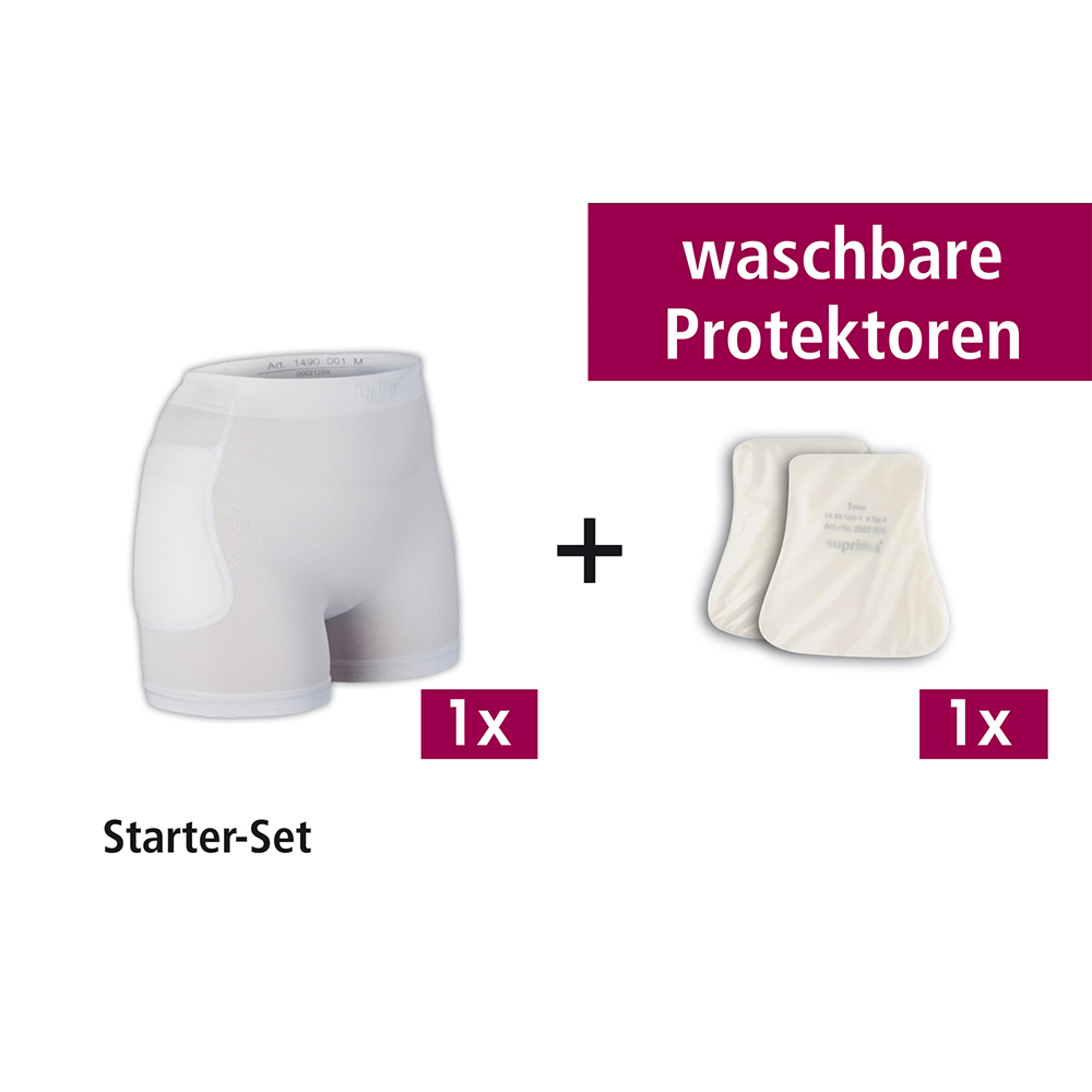 Suprima Hüftprotektor-Starterset A - 1 Slip (ohne Protektor) + 1 Paar Protektoren