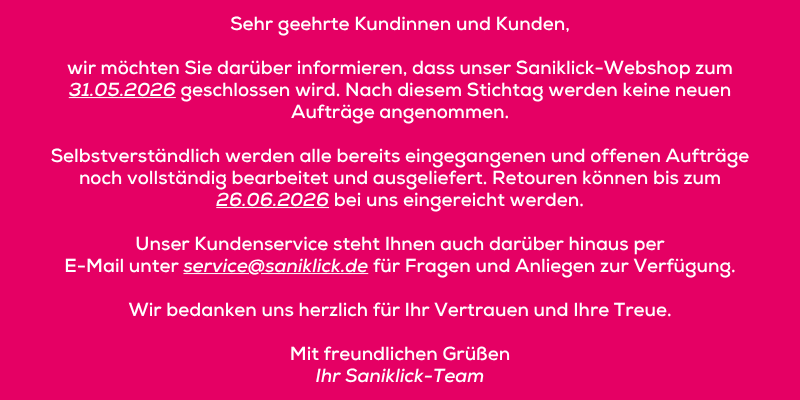 Shop schließen, Benachrichtigung, Wartungsankündigung, Kundendienst-E-Mail, Deutsch Text