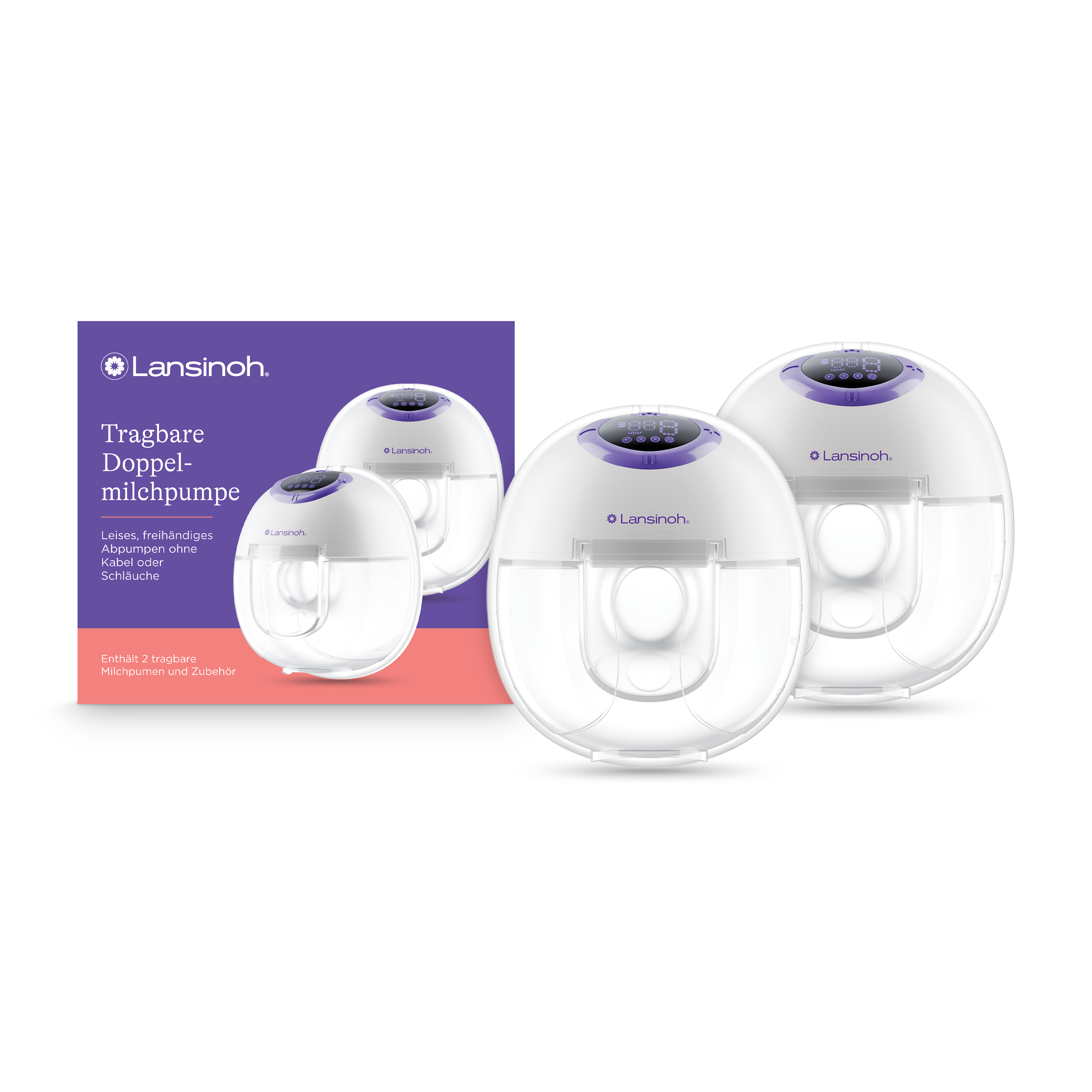 Lansinoh Tragbare Doppelmilchpumpe