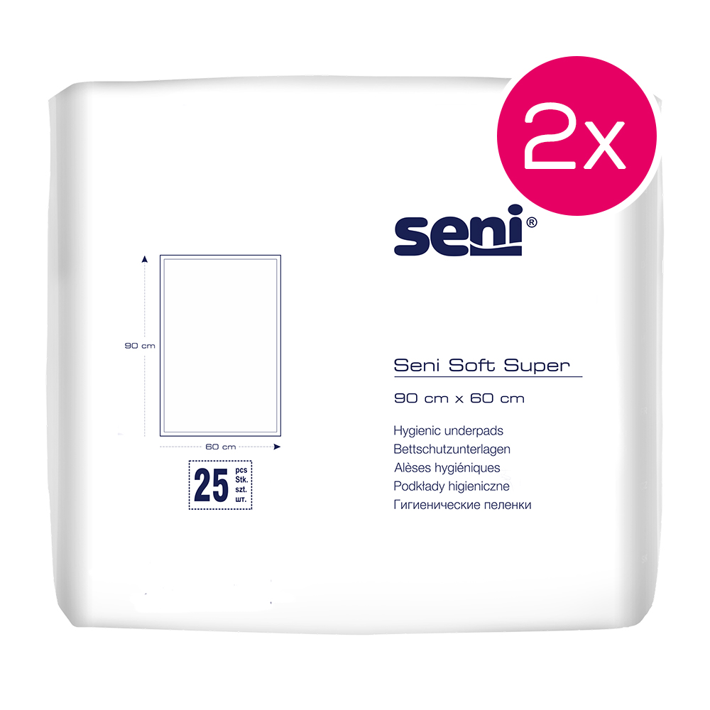 Seni Soft Super Karton mit 2 x 25 Packungen 90cm x 60cm
