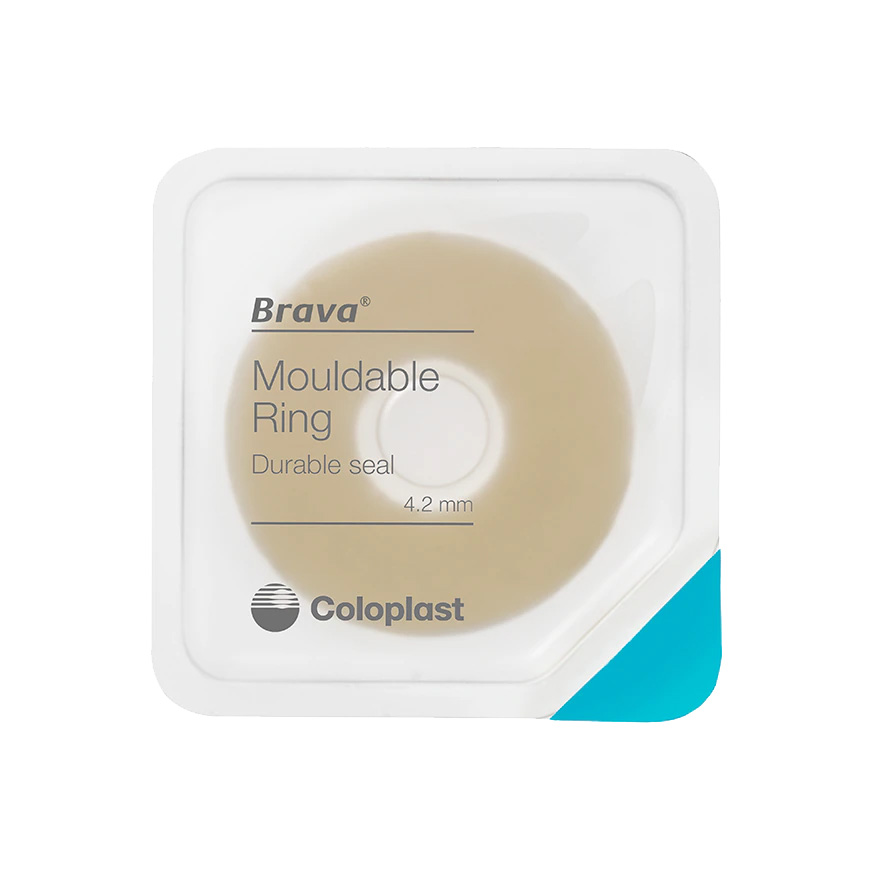 Brava Modellierbarer Ring von Coloplast, dichtet das Stoma sicher ab, sorgt für besseren Sitz der Versorgung und schützt die Haut, lässt sich individuell anpassen