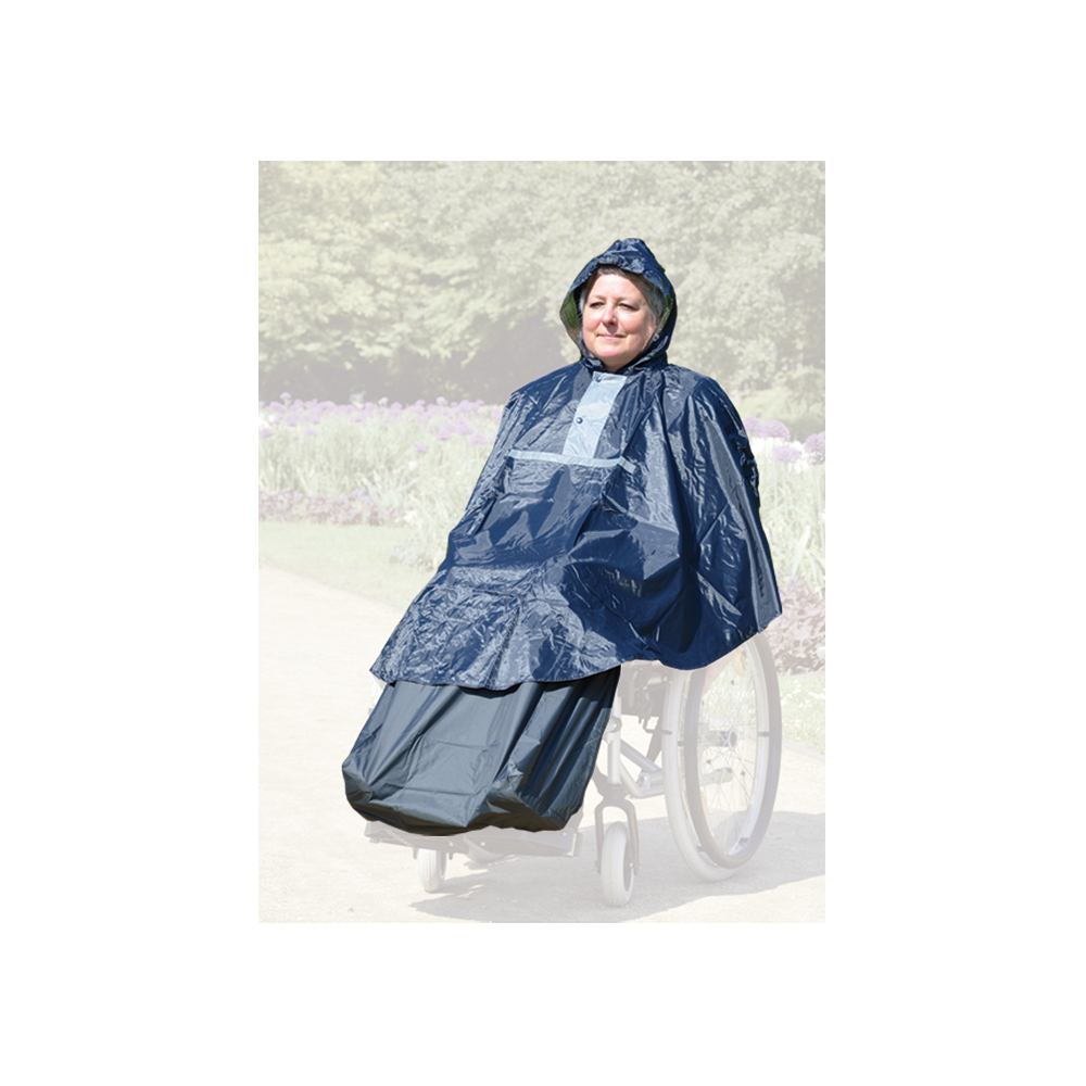 MPB Regenponcho dunkelblau mit Kapuze