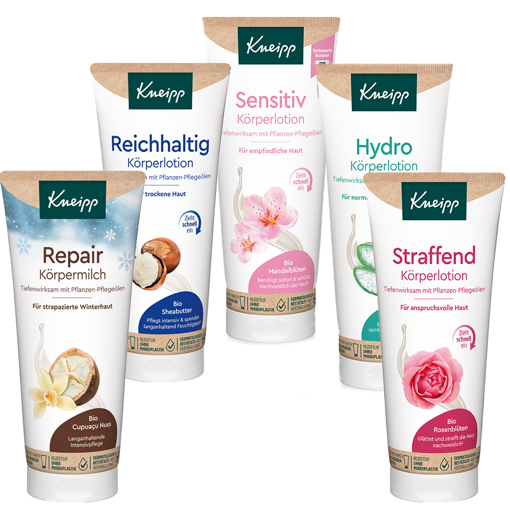 Kneipp Körperlotion 200 ml mit Mandel-, Kokos-, Argan-, Marula- und Maracujaöl – spendet Feuchtigkeit und stärkt die Hautbarriere