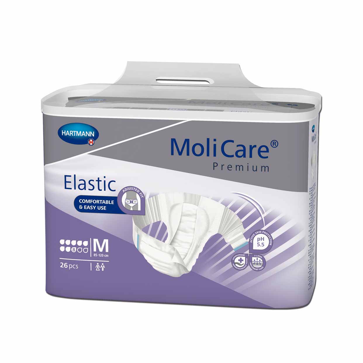 MoliCare Premium Elastic Inkontinenz-Slips, 8 Tropfen, Gr. M, 26 Stück