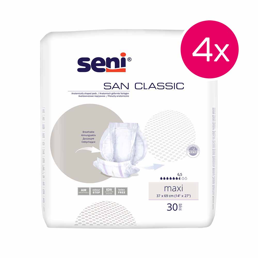Seni San Classic Maxi Karton mit 4 x 30er Packungen