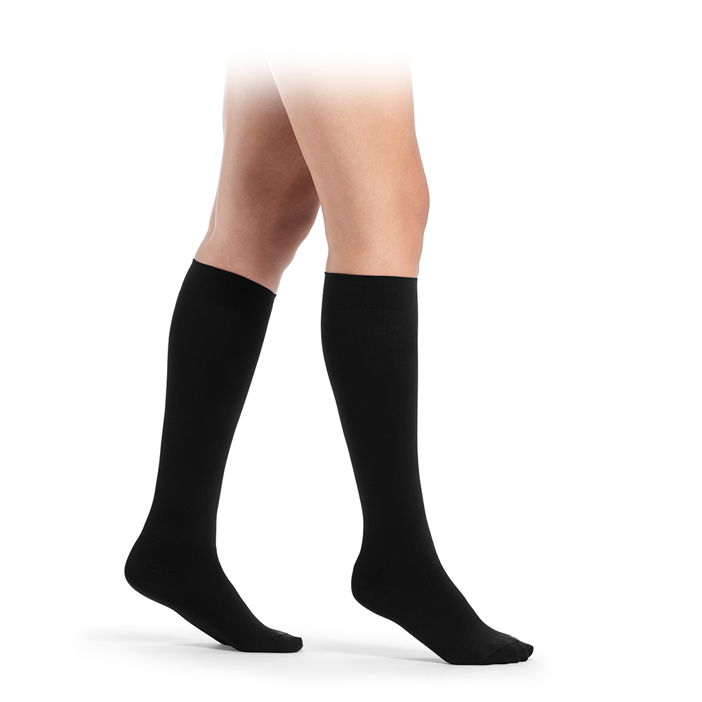 sigvaris samson kompressionskniestrumpf frau farbe black