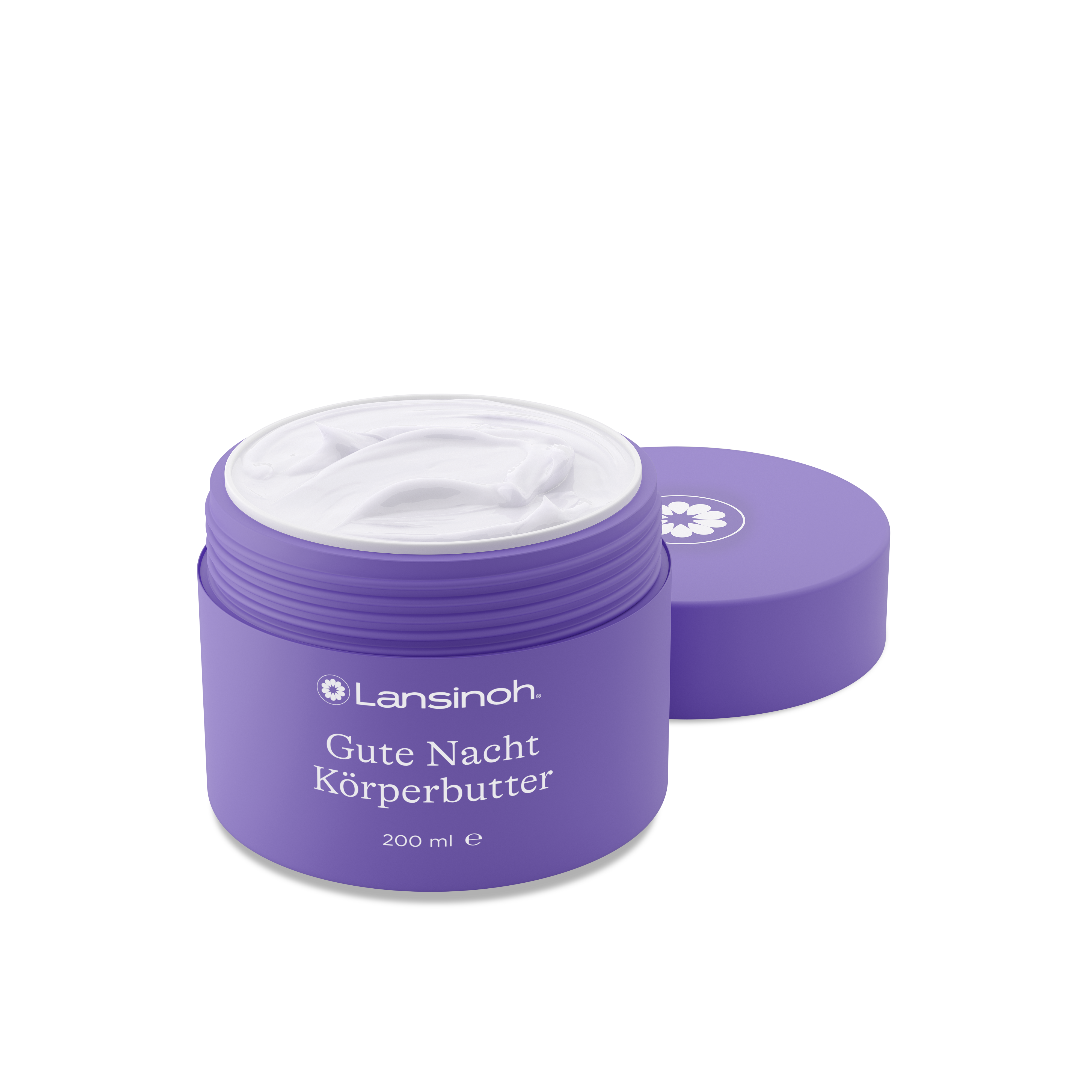 Lansinoh Gute Nacht Körperbutter, lila 200-ml-Tiegel, reichhaltige Pflege mit Magnesium für entspannende Abendroutine während und nach der Schwangerschaft