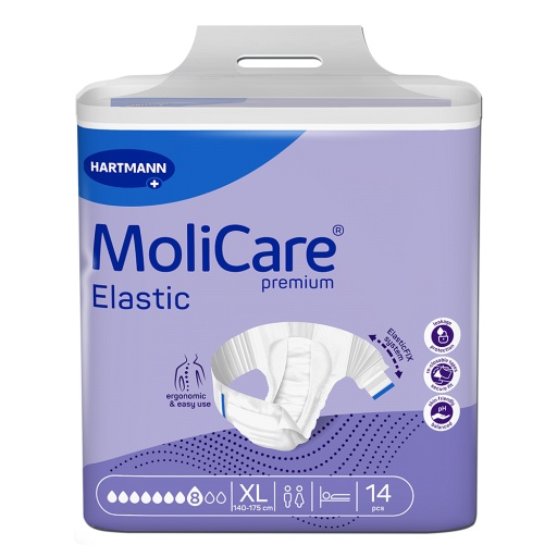 MoliCare Premium Elastic Inkontinenz-Slips, 8 Tropfen, XL, 14 Stück