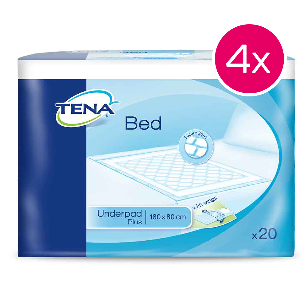 TENA Bed Plus Wings 180 x 80cm  Karton mit 4 x 20er Packung