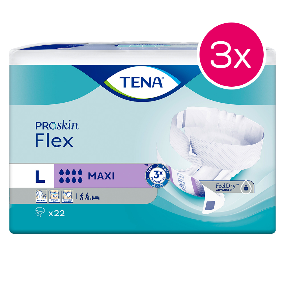TENA Flex Maxi Large Karton mit 3 x 22er Packungen