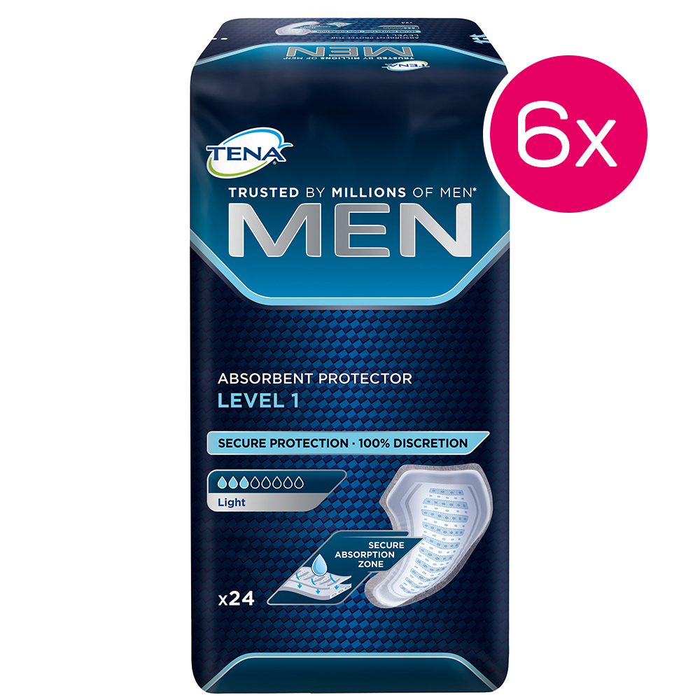 TENA MEN Level 1 Karton mit 6 x 24 Packungen